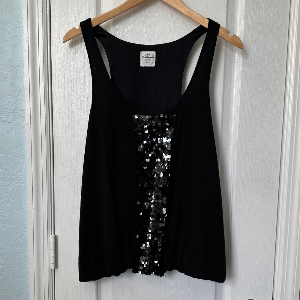 J CREW RACER BACK SEQUINED TOP